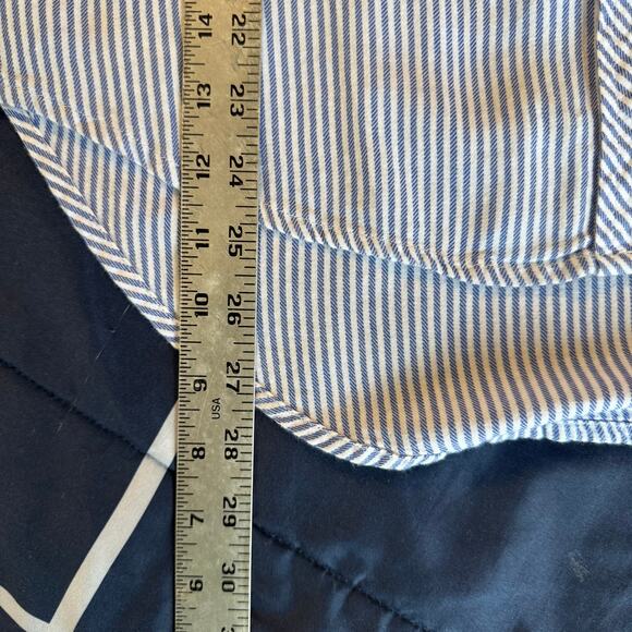 Arizona Jeans Co. Blue Striped Boyfriend Fit Button-Up – Medium - Picture 6 of 9
